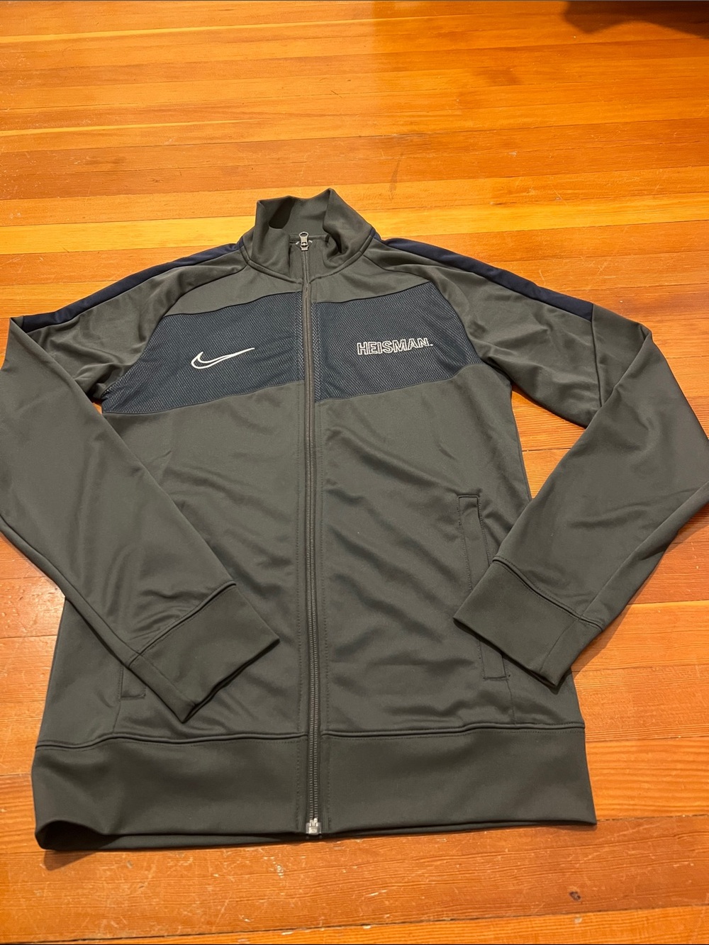 Nike Gray and Navy Lightweight track Full-Zip Shirt Jacket
